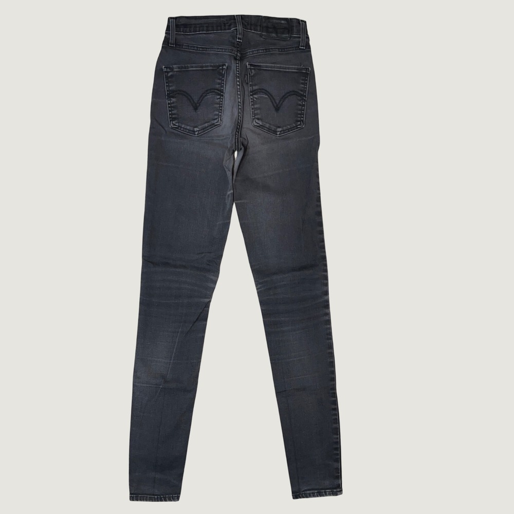 Levi's Premium Mile High Super Skinny Jeans Charcoal Black Women Size 27 - Picture 3 of 9